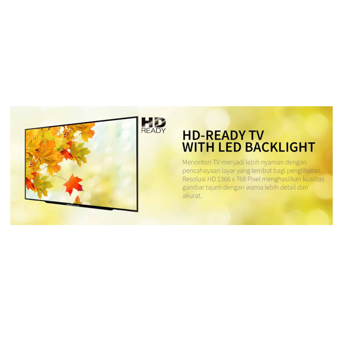 SHARP LED TV 32 Inch HD - 2T-C32BA1i - Black